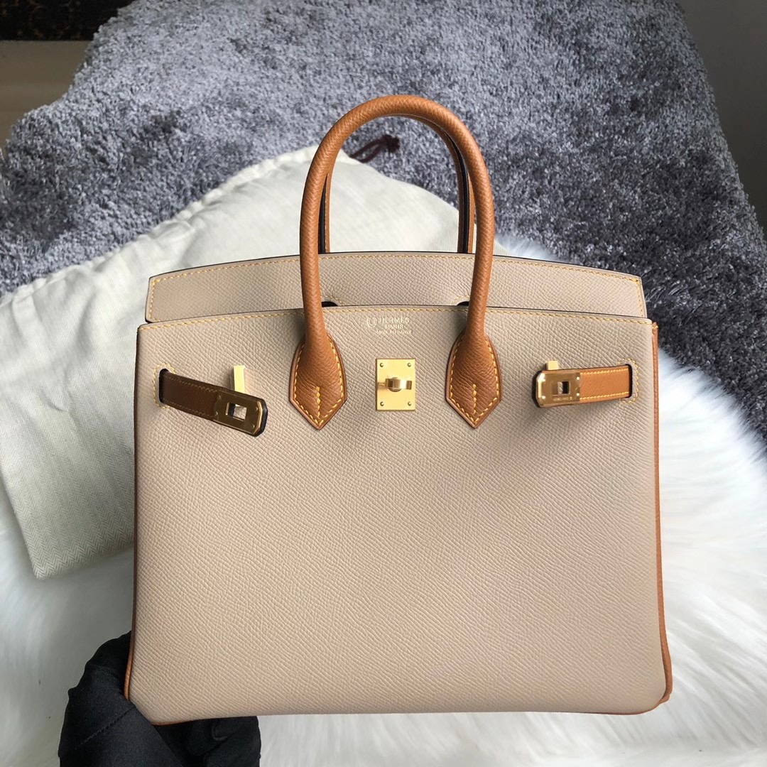 灣仔區香港會議展覽中心 鉑金包 Hong Kong Hermes Birkin 25cm S2 風衣灰 37金棕色