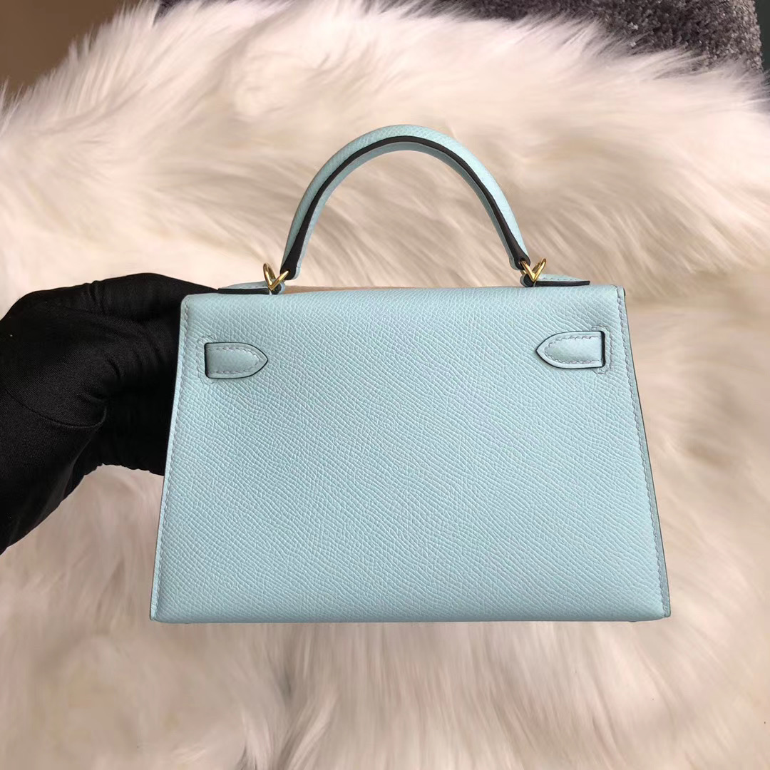 臺北市大安區愛馬仕凱莉包 Hermes kelly mini 2代 U2 Bleu Zephyr 微風藍