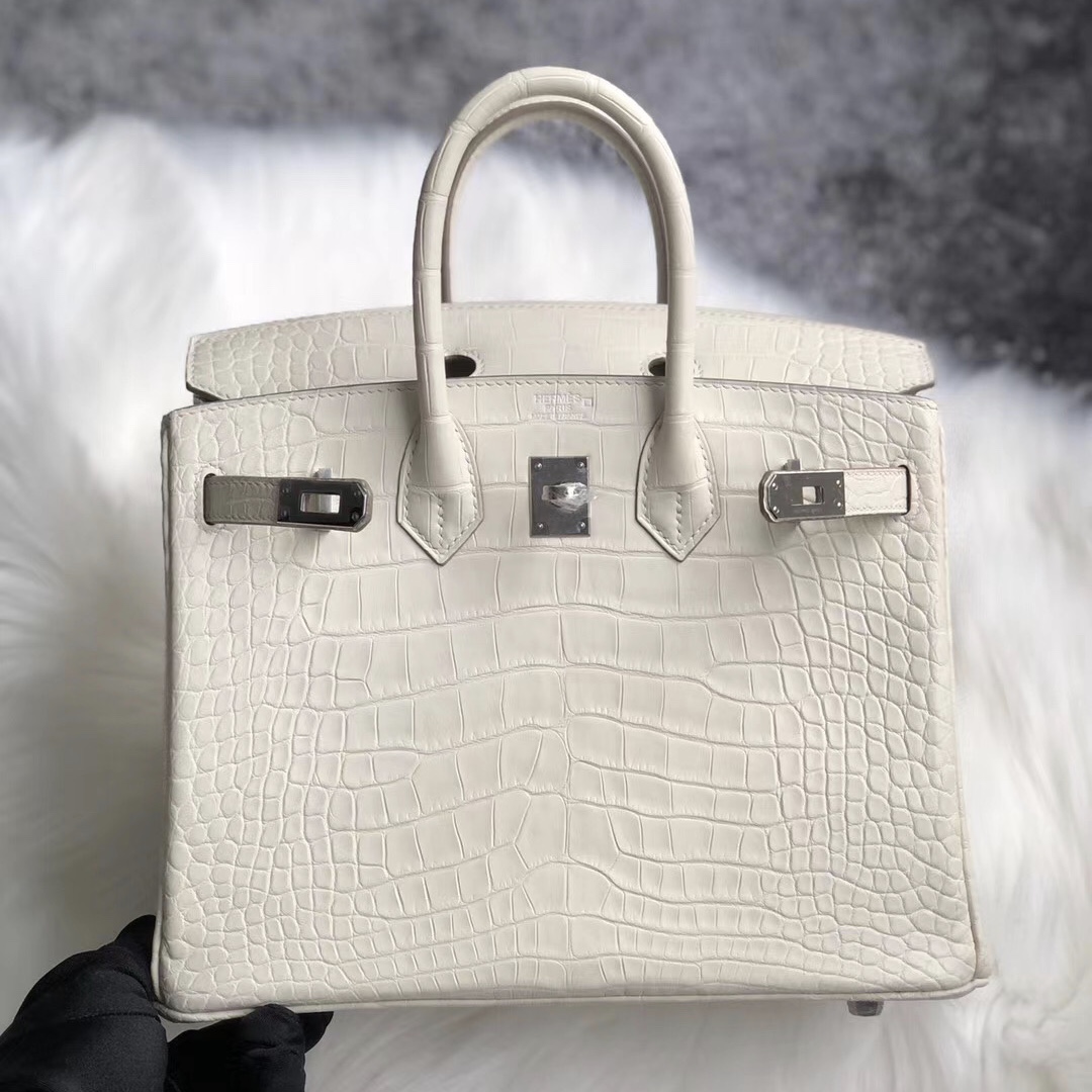 臺灣新北市林口區鉑金包 Hermes Birkin 25cm 美洲鱷 8L Beton