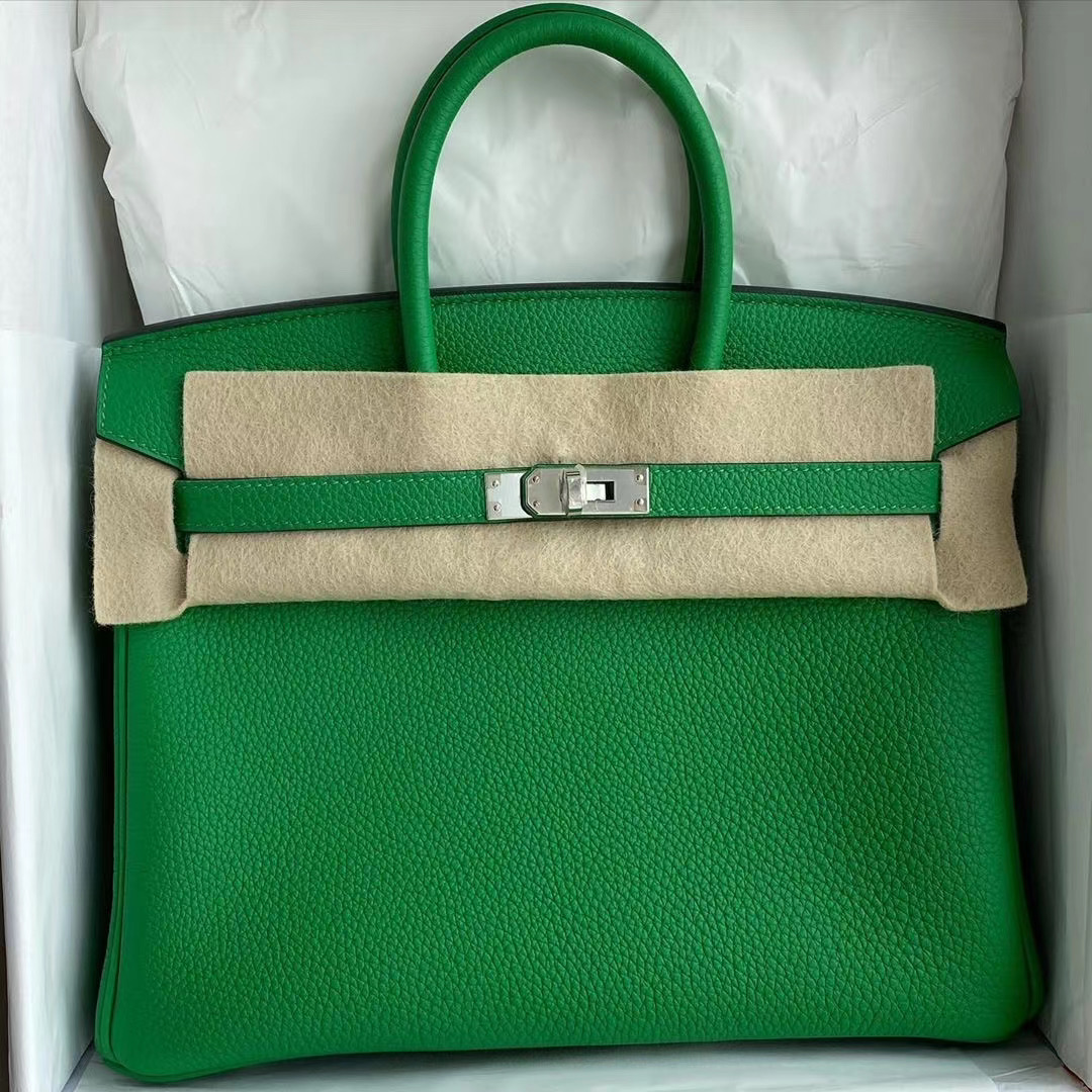 愛馬仕的鉑金包多少錢 Hermes Birkin 25cm Togo 1K bambou 竹子綠