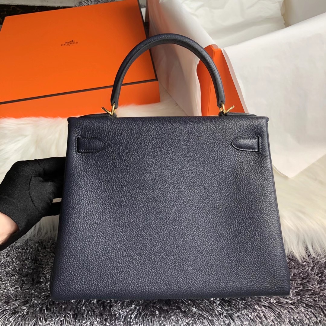 香港西貢區西貢愛馬仕凱莉包多少錢 Hermes Kelly 28cm 2Z Blue Nuit 午夜藍