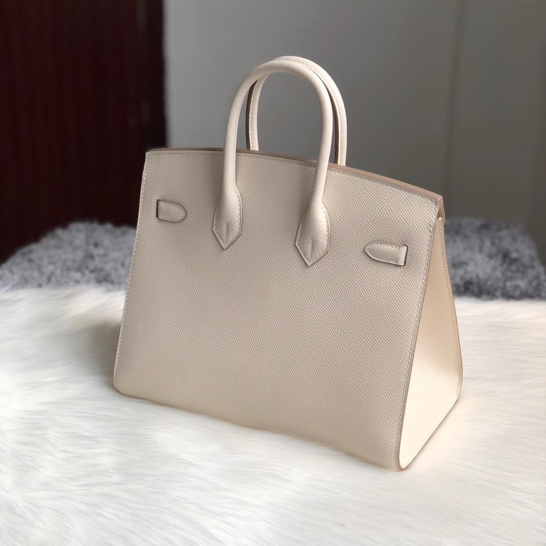 香港深水埗區美孚愛馬仕鉑金包 Hermes Birkin25cm CC10 Craie External seam