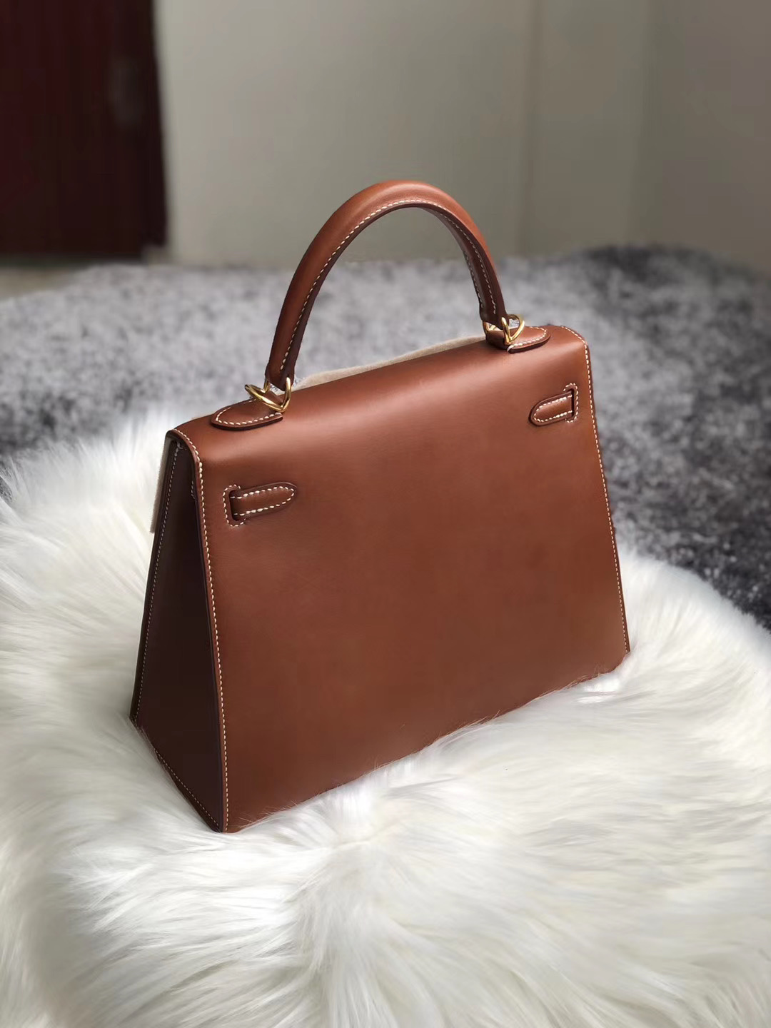 新北市鶯歌區愛馬仕凱莉包 Hermes Kelly 25cm Barenia 37 gold Saddle 馬鞍皮