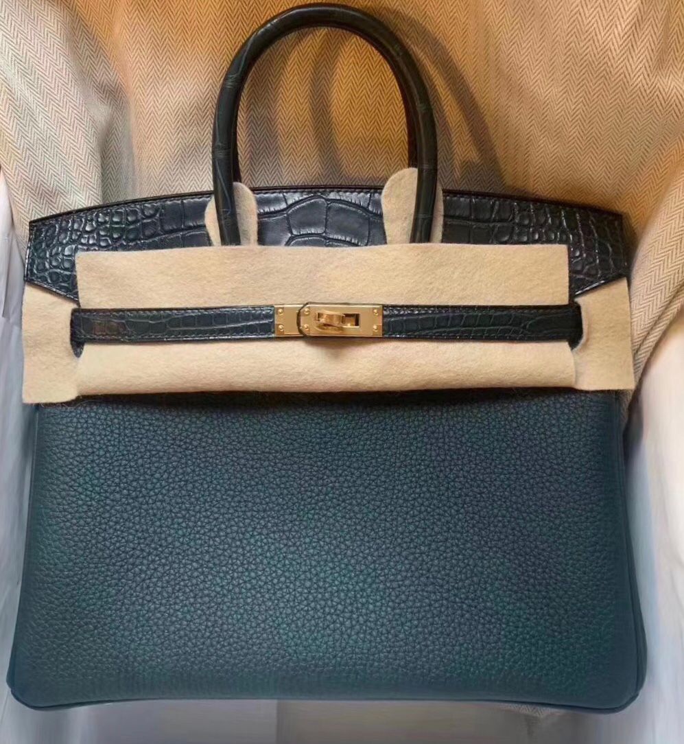 Hong Kong Hermes Birkin 25cm Touch Togo 6O Vert Cypres 松柏綠