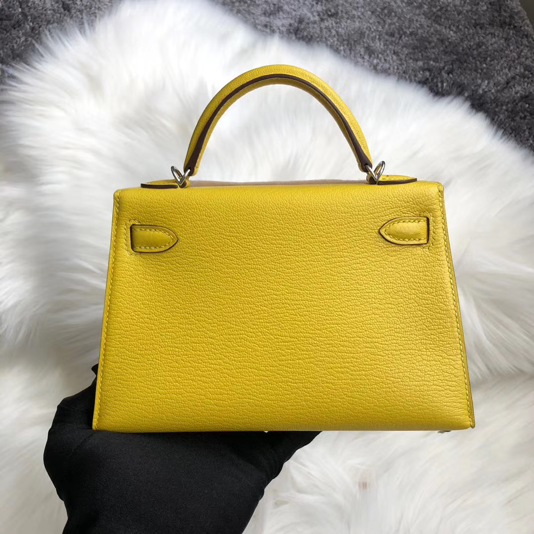 新北市蘆洲區 Hermes Kelly Mini II Handbag Chevre 9D Amber 琥珀黃