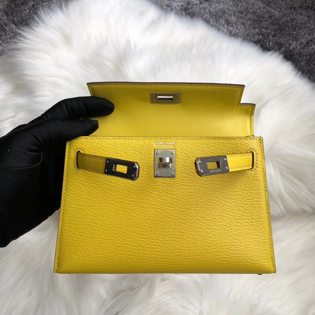 新北市蘆洲區 Hermes Kelly Mini II Handbag Chevre 9D Amber 琥珀黃