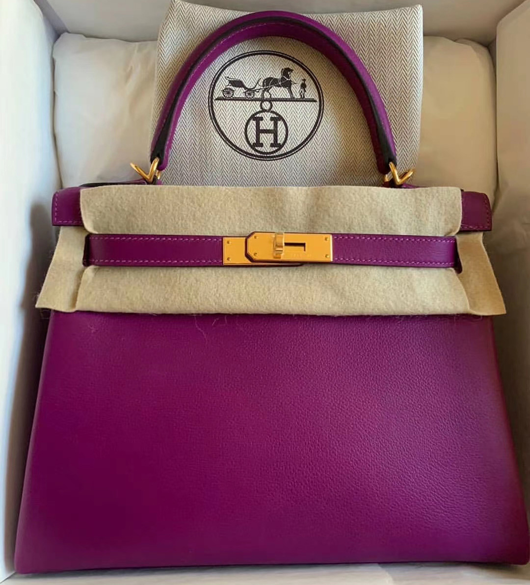 臺灣高雄市 Taiwan Hermes Kelly 28cm Evercolor P9 Anemone 海葵紫 Ghw