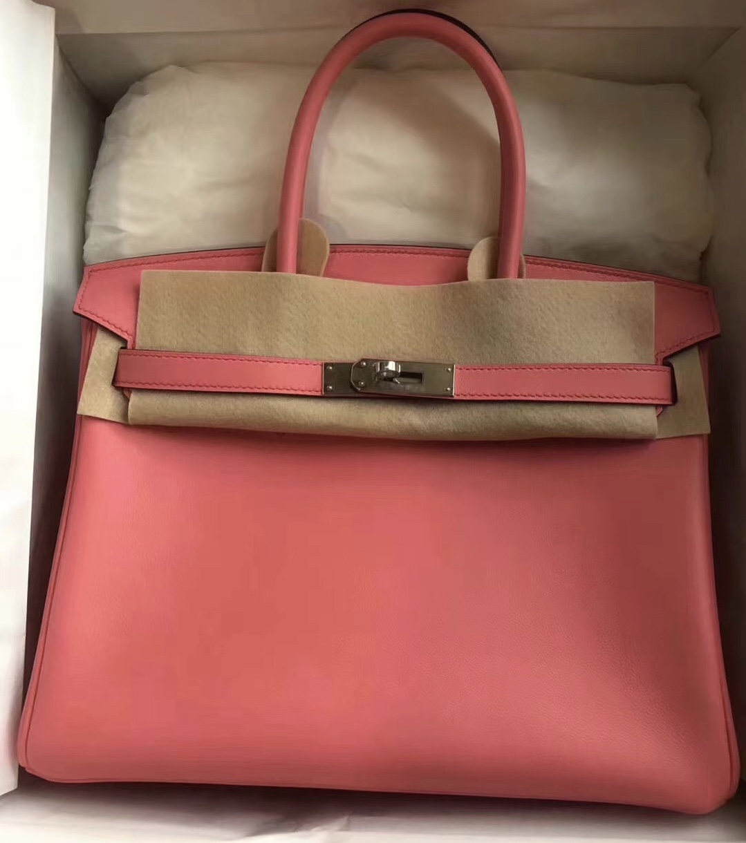 Hong Kong Hermes Birkin 30cm Swift K4 Rose Dete 夏日粉 PHW