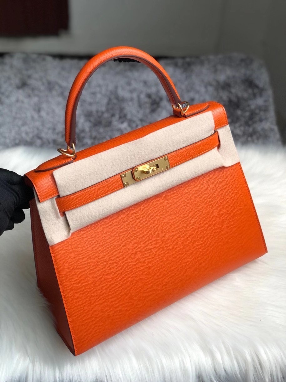 Hermes Kelly 28cm 9J Feu 火焰橙 臺灣新北市泰山區愛馬仕凱莉包