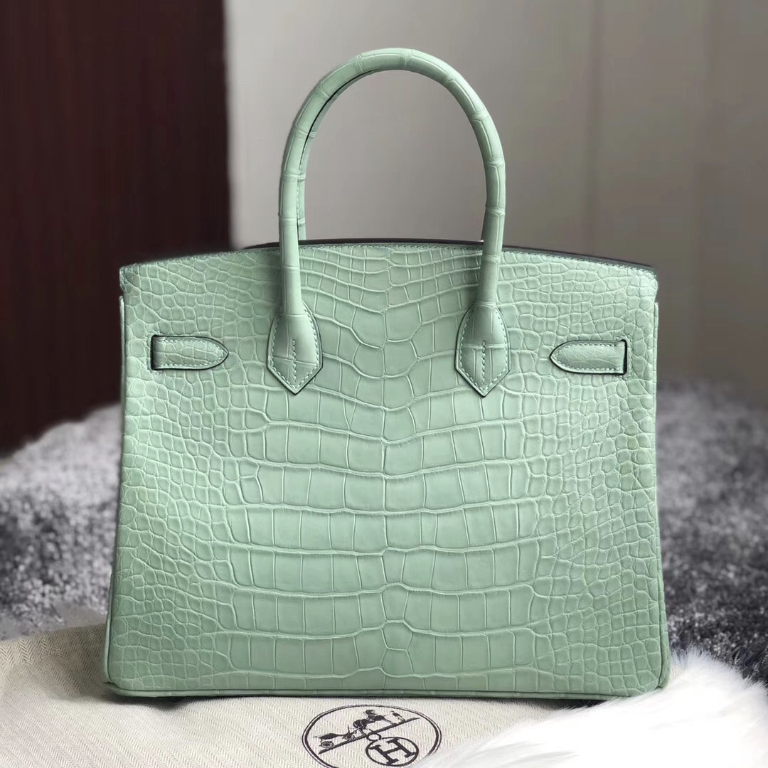 高雄市林園區 Hermes Birkin 30cm Handbag 6U mint green 薄荷綠