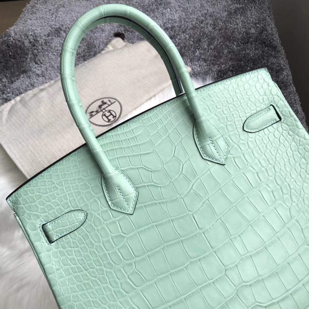高雄市林園區 Hermes Birkin 30cm Handbag 6U mint green 薄荷綠