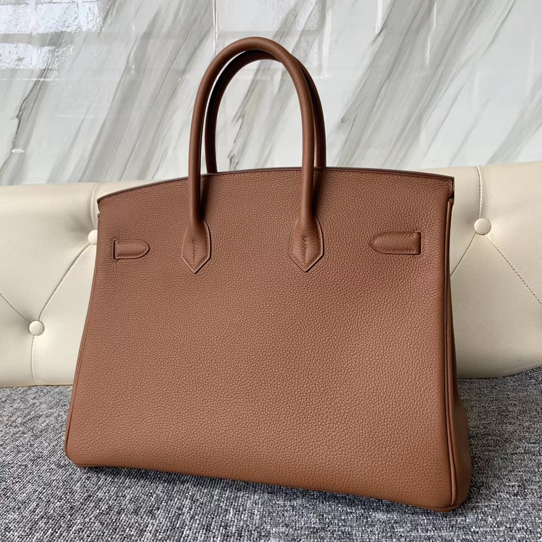 新北市 Taiwan Hermes Birkin 35cm Togo 37 Gold 金棕色 雙杠 9D Amber 琥珀黃