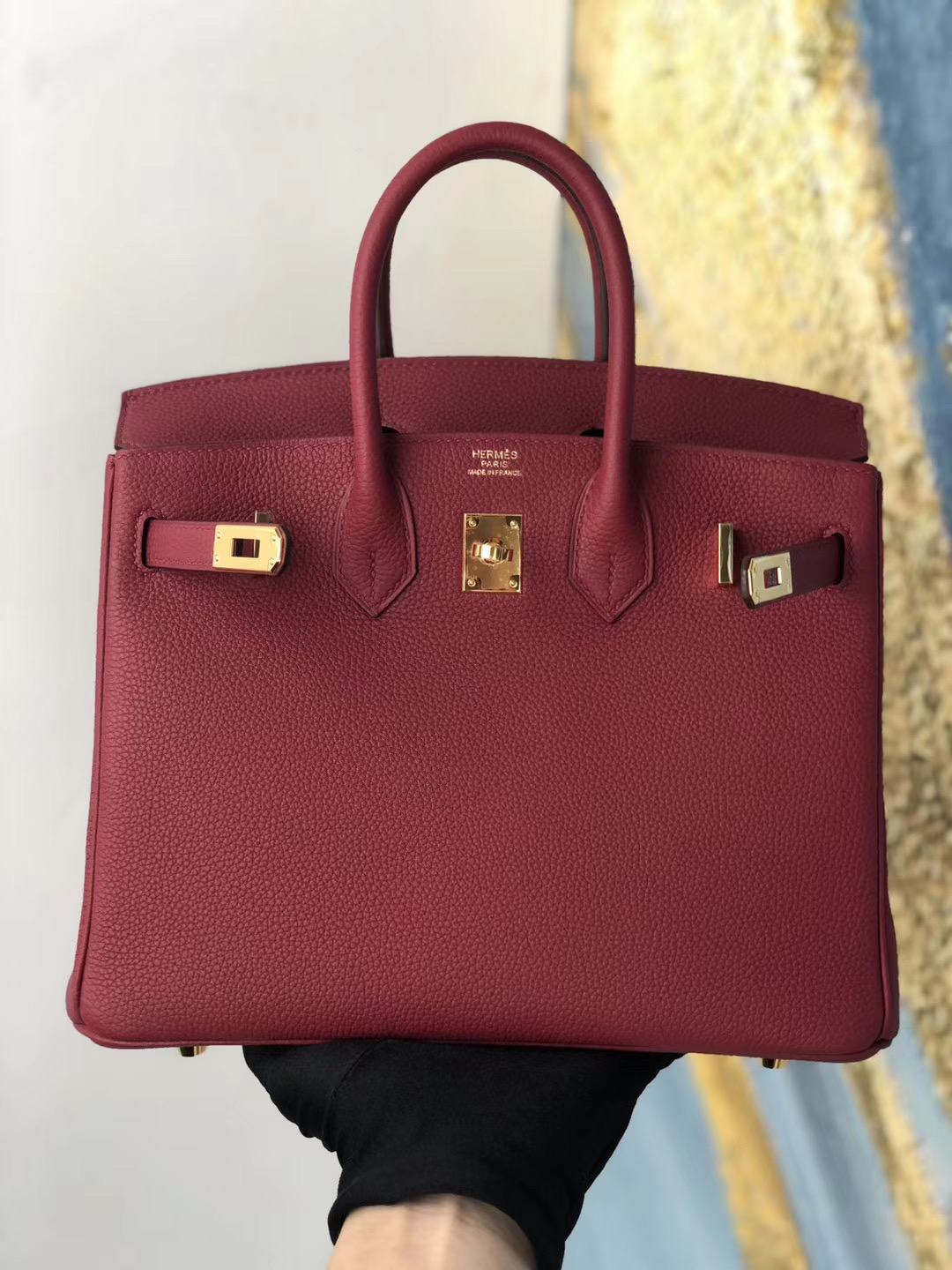 臺灣臺北市大同區愛馬仕鉑金 Hermes Birkin 25cm Togo K1 Rouge Grenat 石榴紅