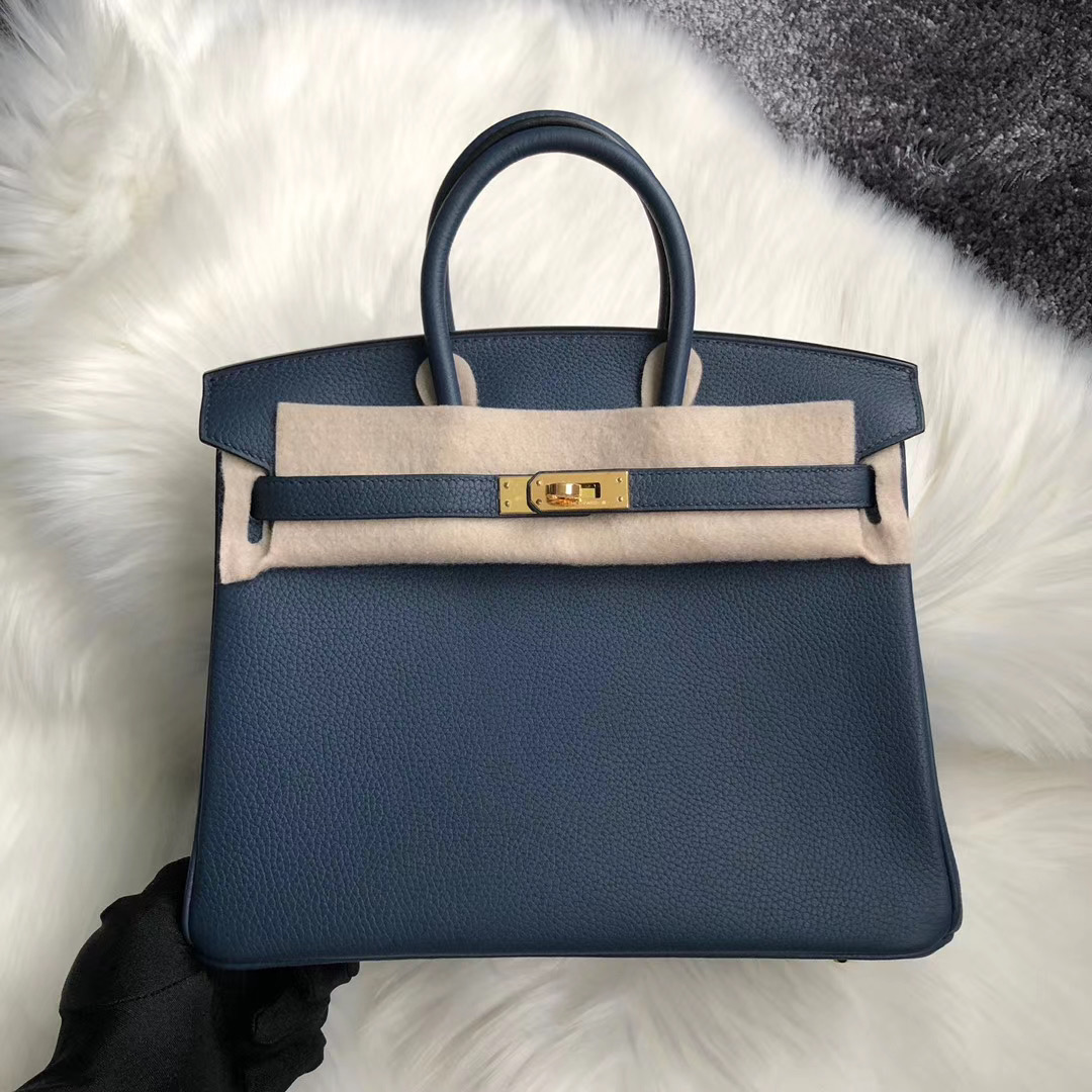 臺北市內湖區 南港區 Hermes Birkin 25cm Togo CC1P Blue Colvert 鴨子藍