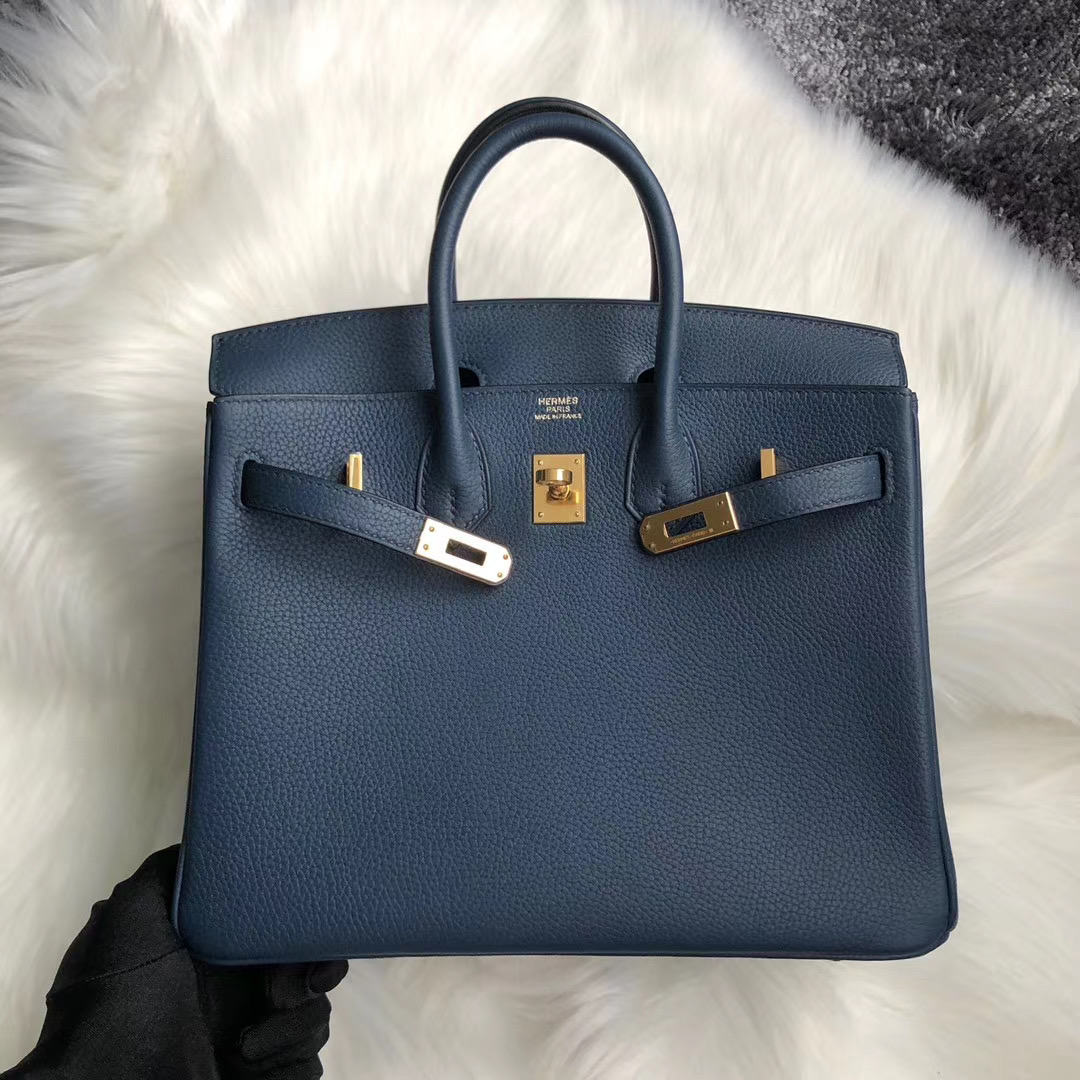 臺北市內湖區 南港區 Hermes Birkin 25cm Togo CC1P Blue Colvert 鴨子藍