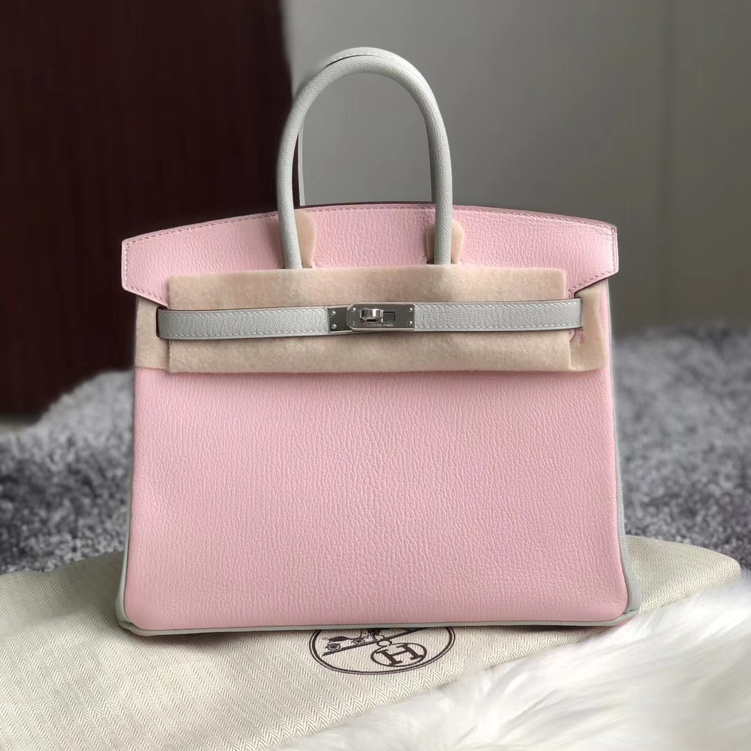 西貢 調景嶺 Hermes Birkin 25cm HSS Chevre 3Q 新粉色 Rose Sakura 80 griss pearl 珍珠灰