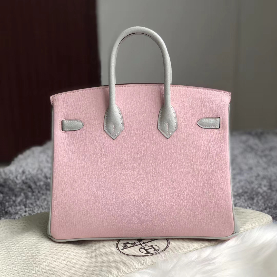 西貢 調景嶺 Hermes Birkin 25cm HSS Chevre 3Q 新粉色 Rose Sakura 80 griss pearl 珍珠灰