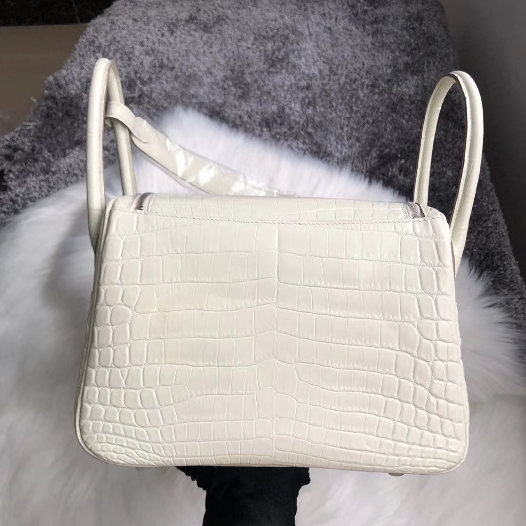 香港西貢區清水灣 Hermes Lindy 26cm Matte nilo crocodile 8L Beton 奶油白