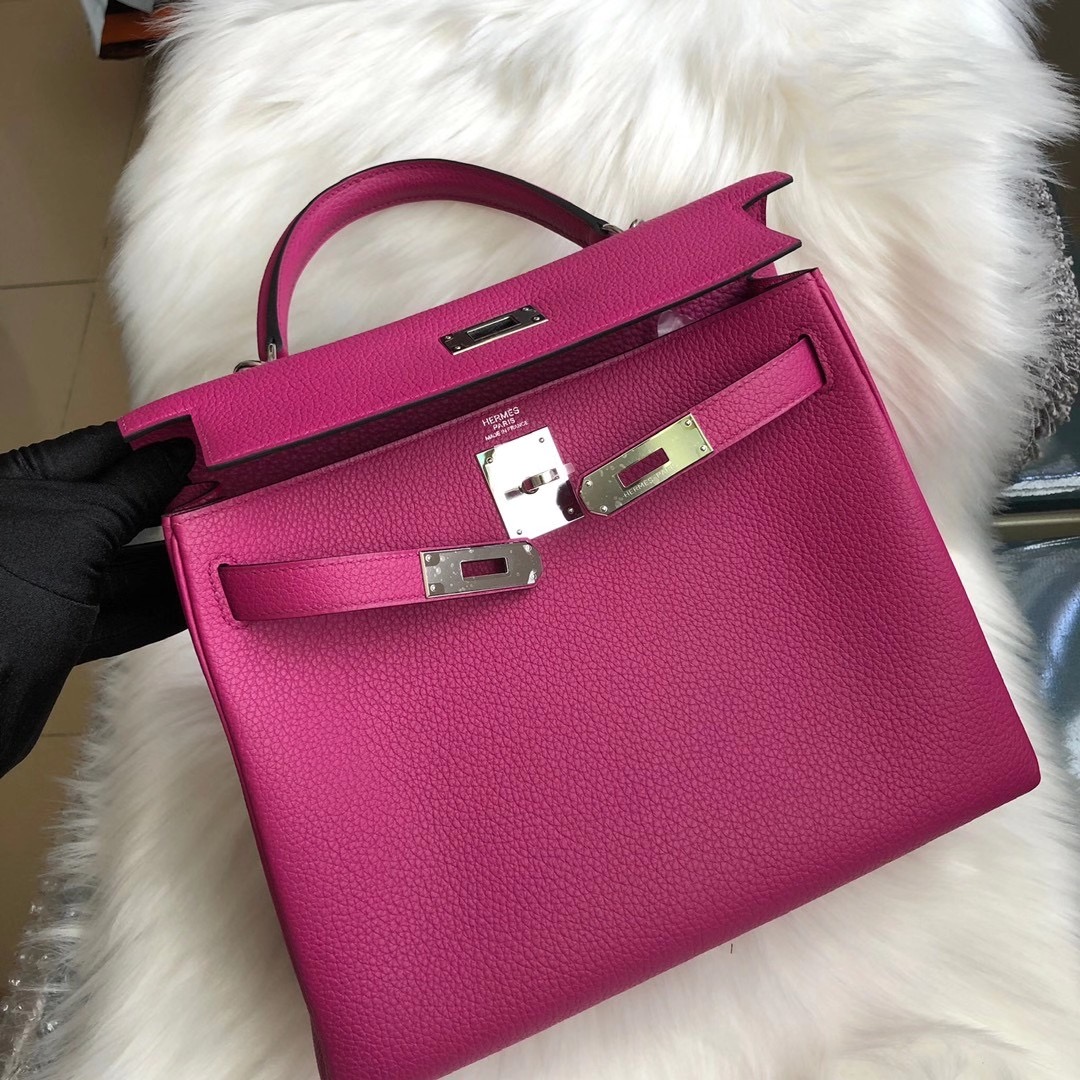 愛馬仕凱莉包28寸多少錢 Hermes Kelly 28cm Togo L3 Rose Poupre 玫瑰紫