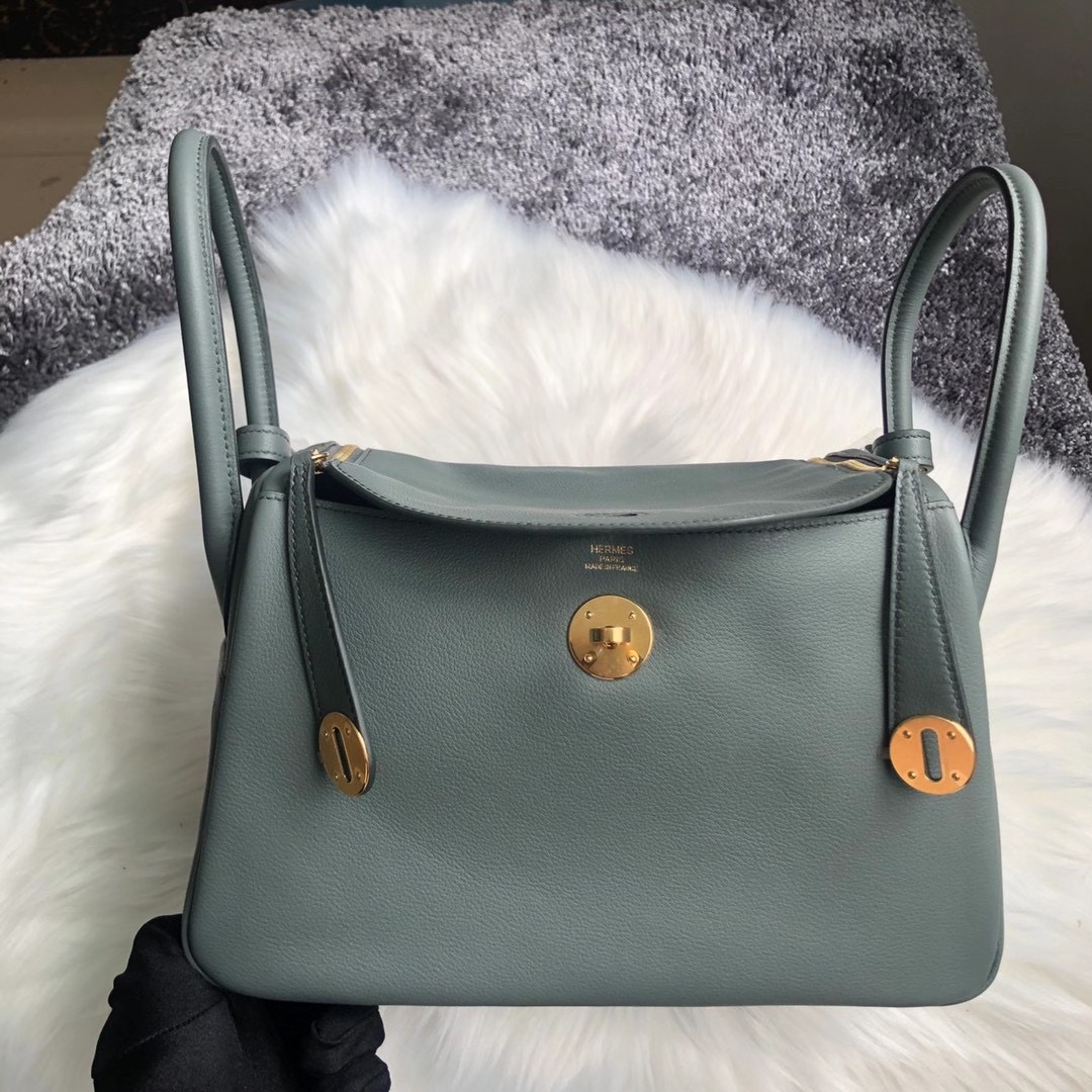 臺灣臺北市北投區 愛馬仕 Hermes Lindy 26cm Evercolor CC63 Vert Amande