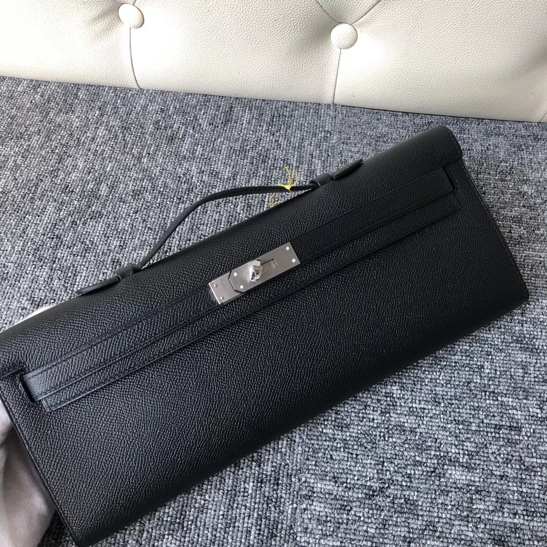 臺灣臺北市士林區 愛馬仕手包Hermes Kelly cut 31cm Epsom CK89 NOIR 黑色