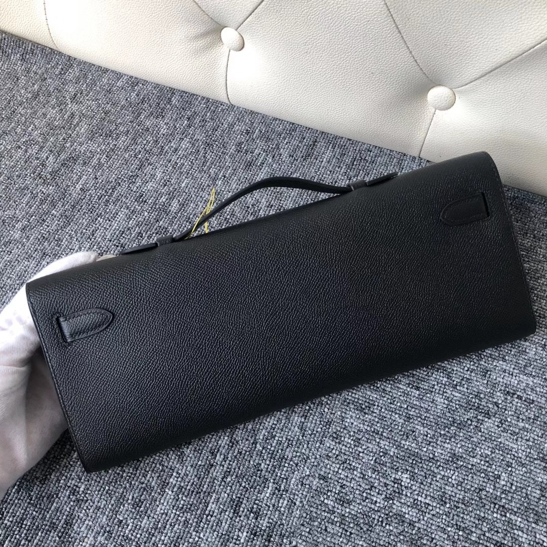 臺灣臺北市士林區 愛馬仕手包Hermes Kelly cut 31cm Epsom CK89 NOIR 黑色