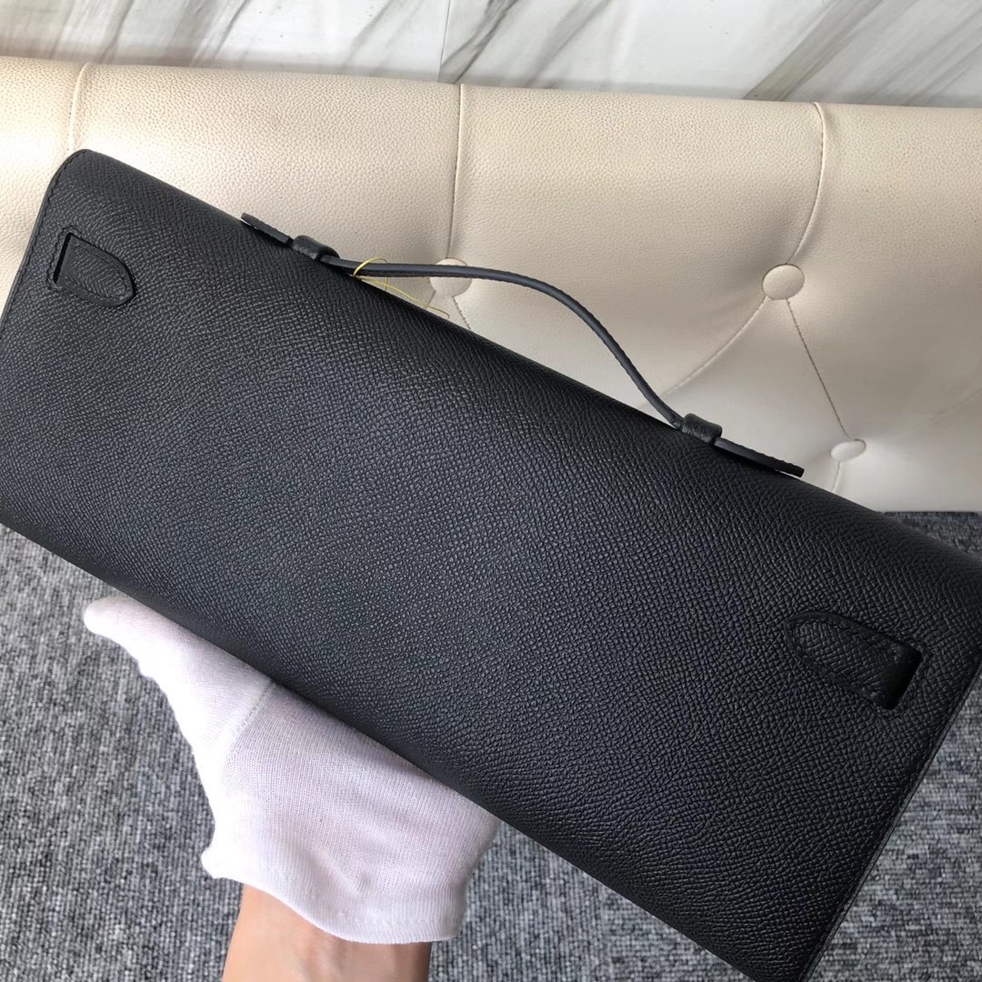 臺灣臺北市士林區 愛馬仕手包Hermes Kelly cut 31cm Epsom CK89 NOIR 黑色