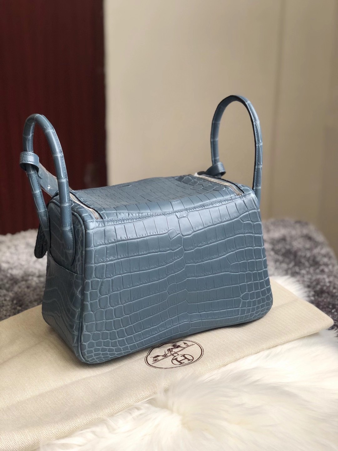 臺灣臺北市北投區 Hermes Lindy 26cm N7 Blue Tempete nilo crocodile