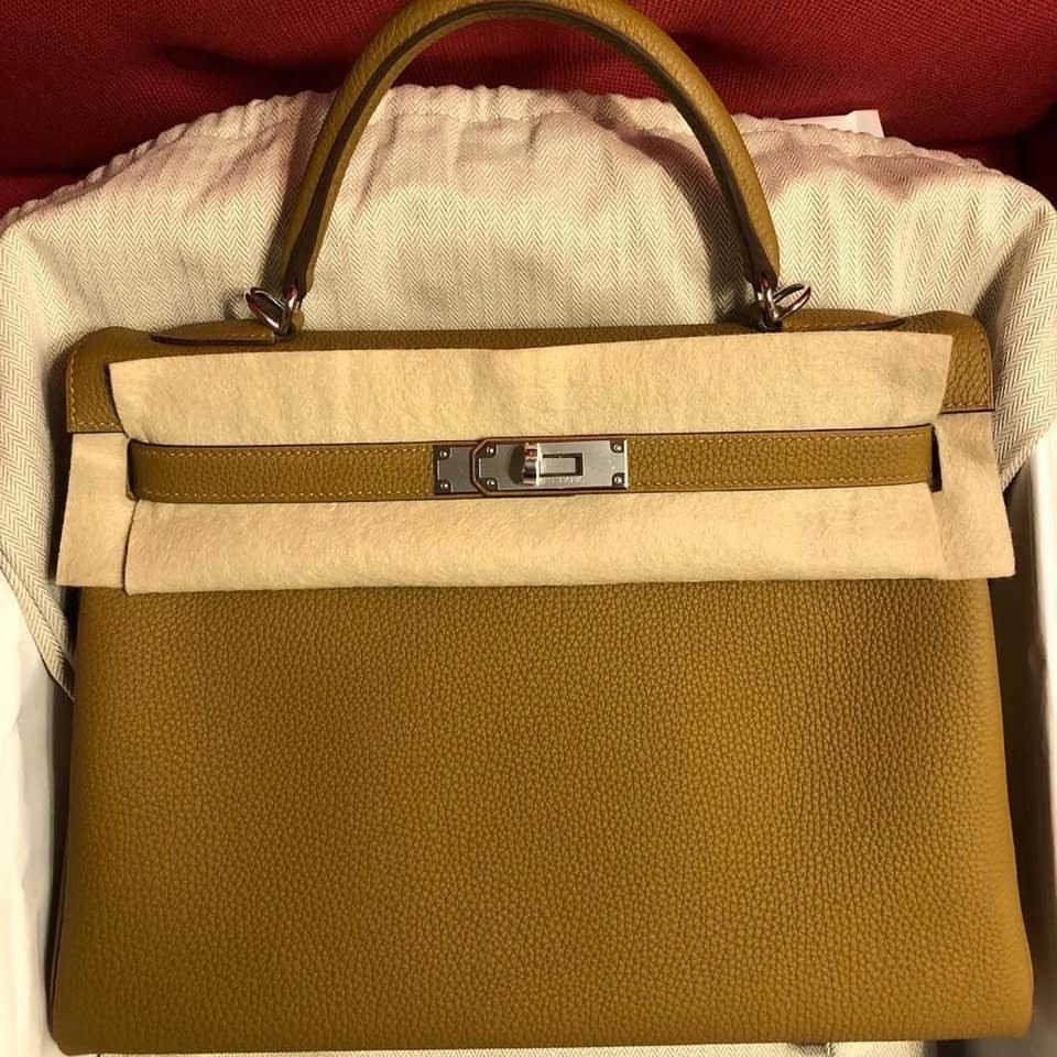 臺灣新北市中和區 永和區 Hermes Kelly 32cm Togo U8 Bronze Handbag