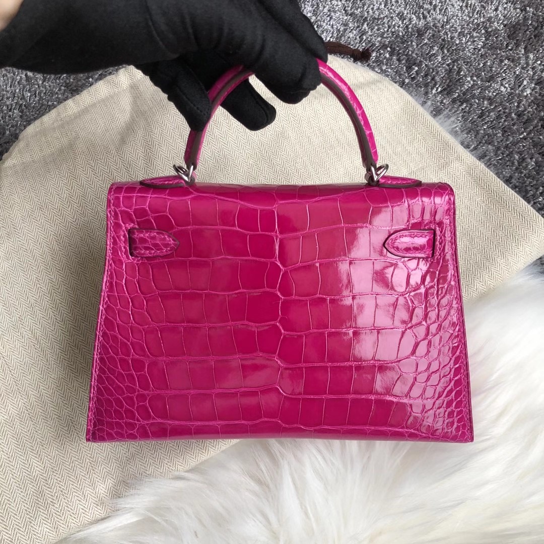 Hermes Kelly Mini II MINI Alligator Crocodile J5 Rose Sheheraradez 天方夜譚粉紫