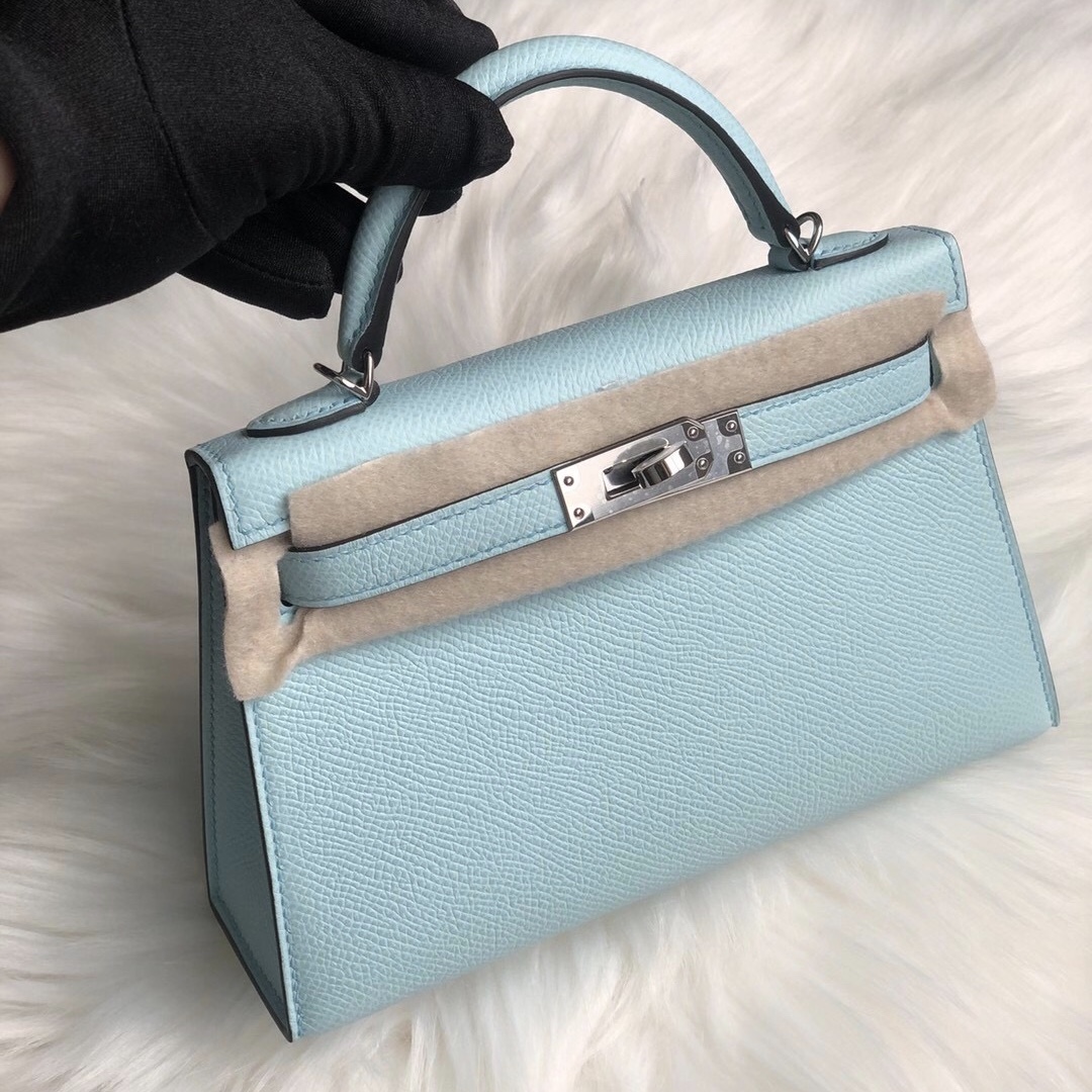 臺灣臺北市中正區 Hermes Kelly Mini 2 19cm Epsom U2 Blue Zephyr 微風藍