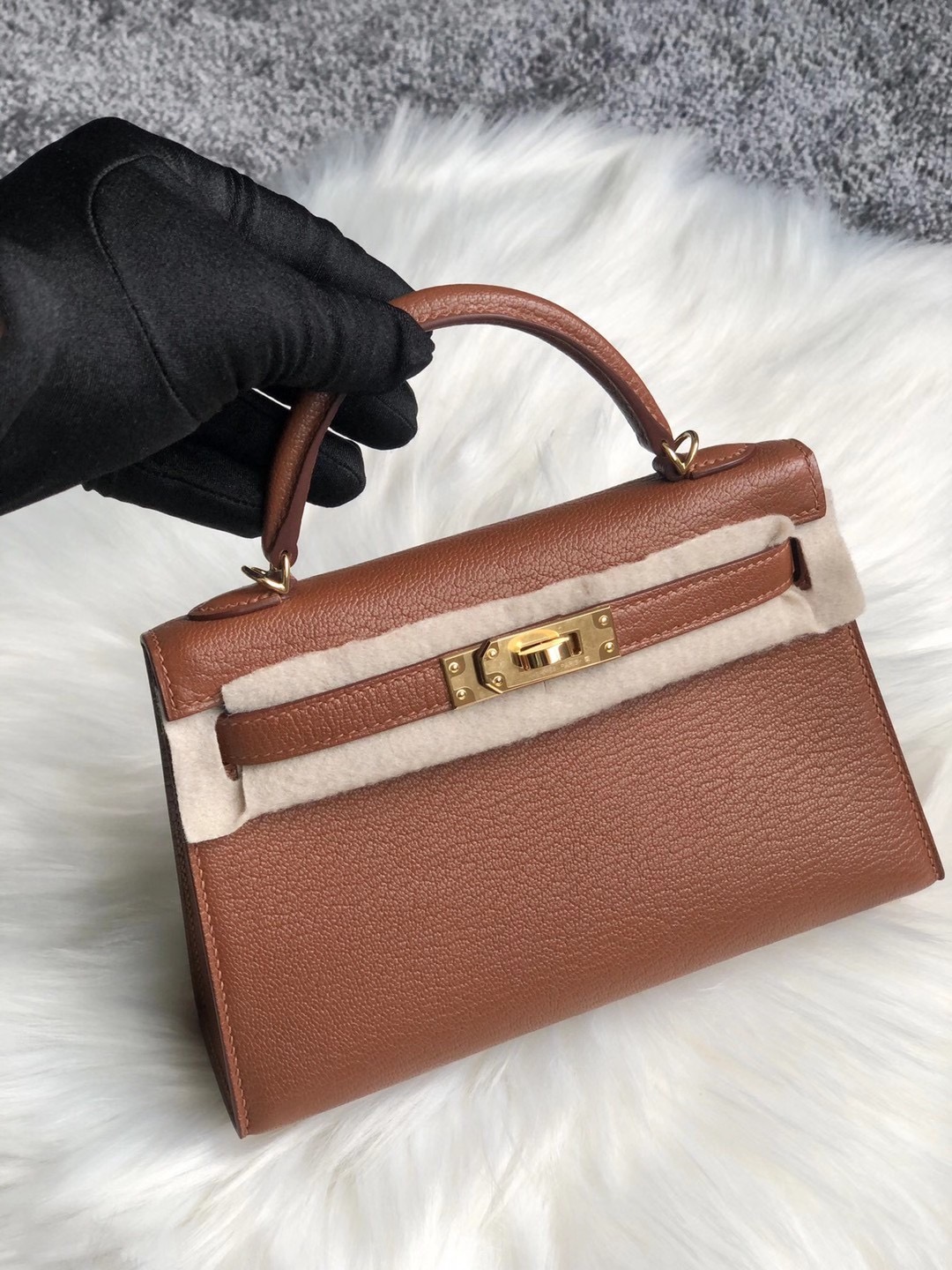 臺灣臺北市文山區 Hermes Kelly Mini II Mini 19cm Chevre CC37 Gold 金棕色