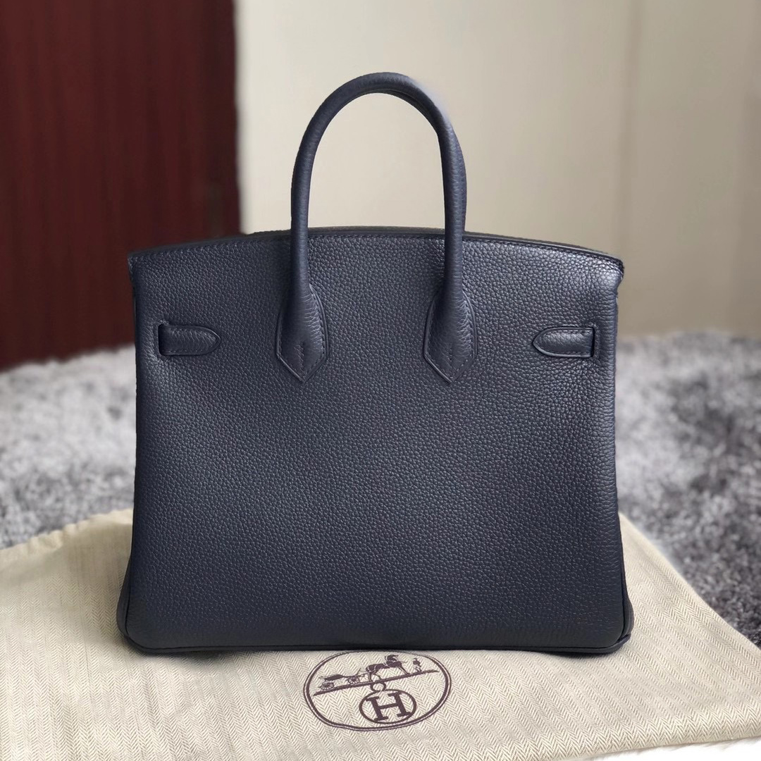 臺灣桃園市蘆竹區 Hermes Birkin 25cm Togo 2Z Blue Nuit 雙杠 6O Vert Cypres