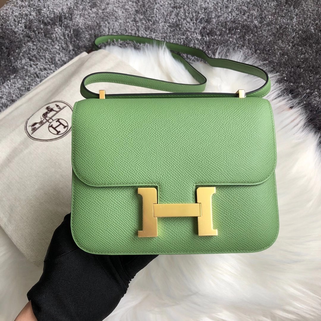 高雄市林園區 苓雅區 Hermes Constance 18cm 3I Vert Criquet 牛油果綠