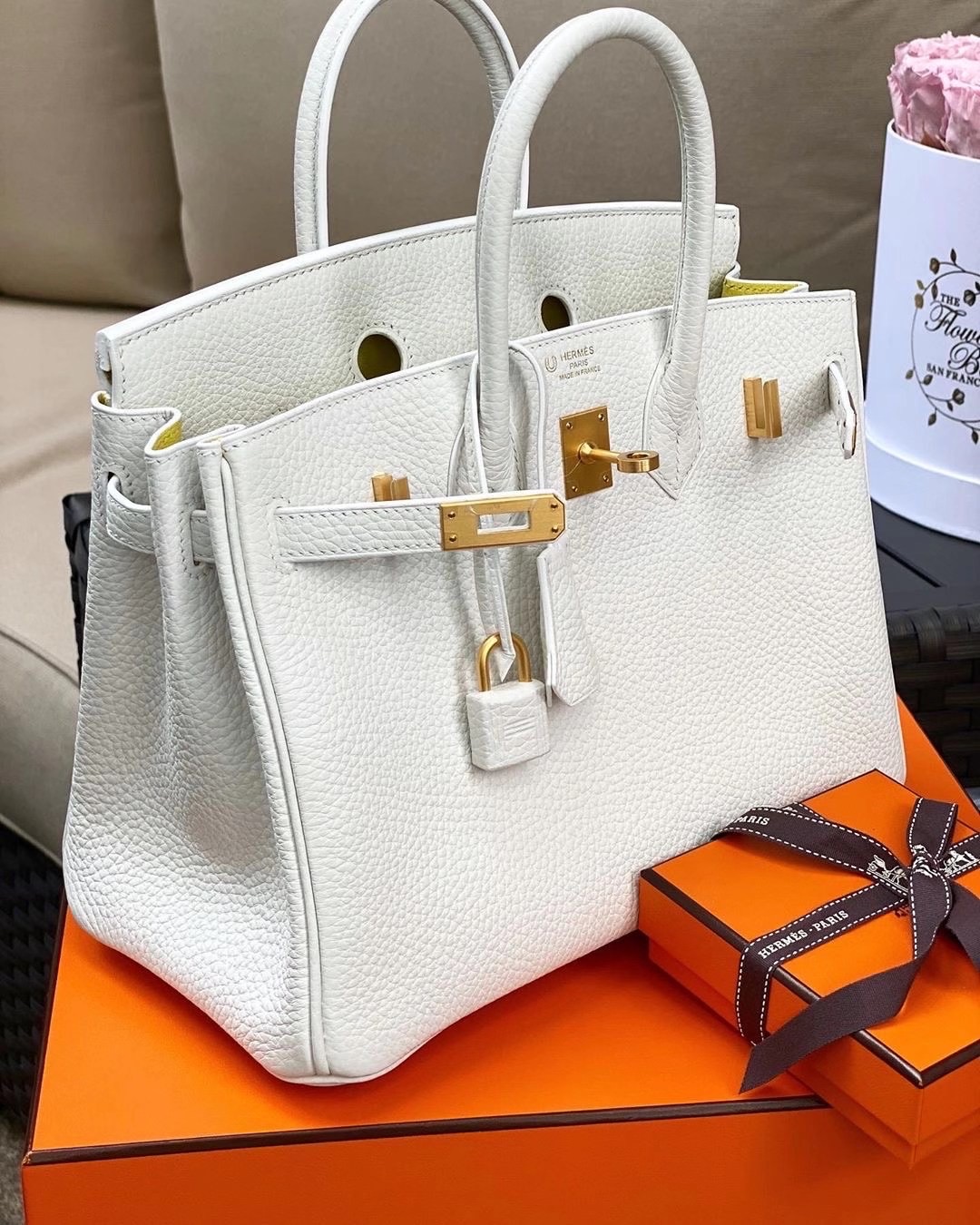 九龍城區 九龍城鉑金包多少壹個 Hermes Birkin25cm 01 Blanc 9R Lime 檸檬黃