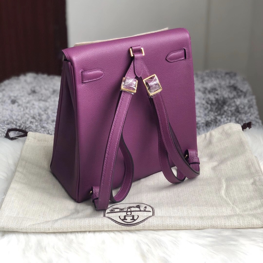 灣仔區 銅鑼灣 愛馬仕凱莉 雙肩背包 Hermes Kelly Ado 22cm Evercolor P9 Anemone