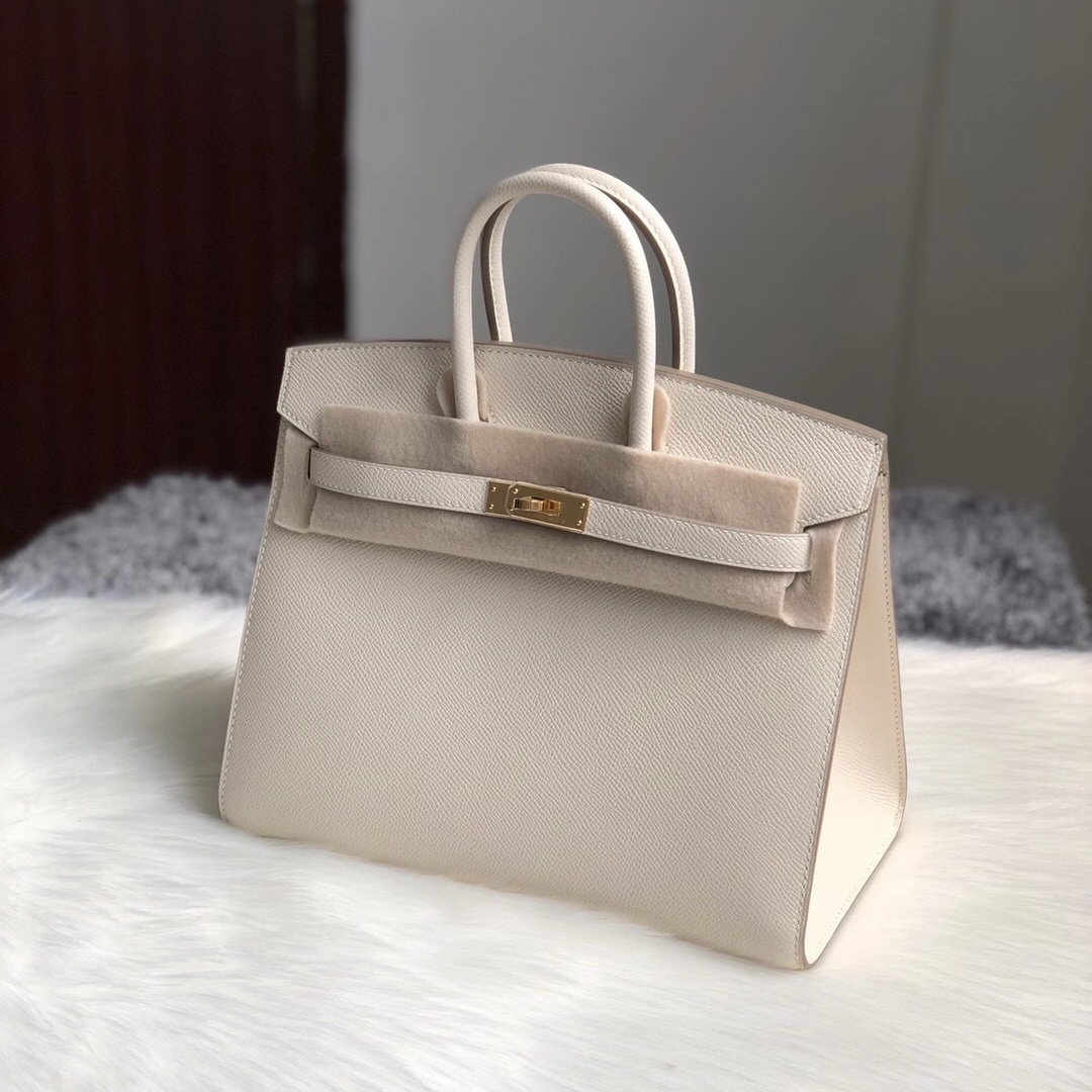 愛馬仕2020年 Y刻 臺南市安南區 外縫 鉑金包 Hermes Birkin 25cm 10 Craie 奶昔白