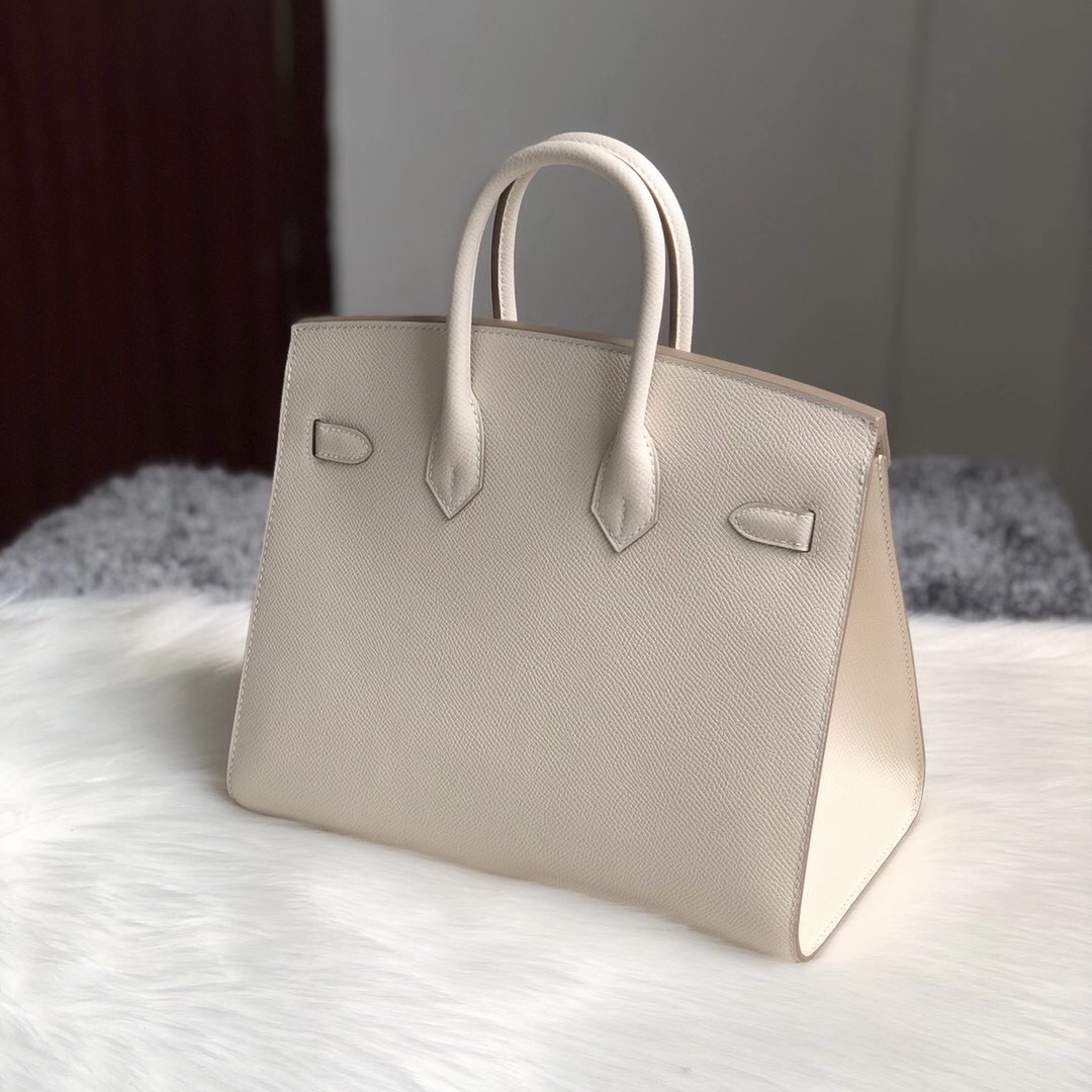 愛馬仕2020年 Y刻 臺南市安南區 外縫 鉑金包 Hermes Birkin 25cm 10 Craie 奶昔白