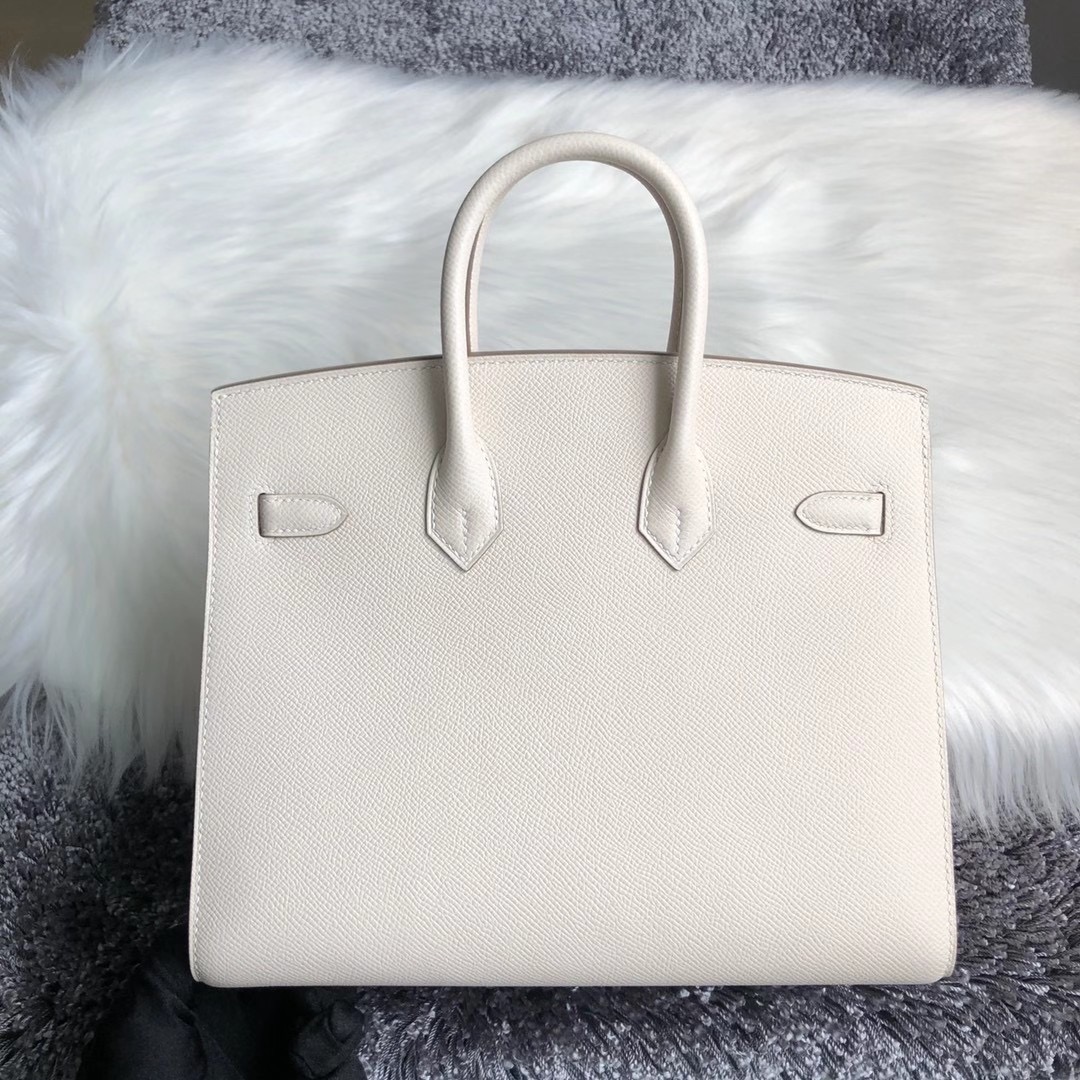 愛馬仕2020年 Y刻 臺南市安南區 外縫 鉑金包 Hermes Birkin 25cm 10 Craie 奶昔白