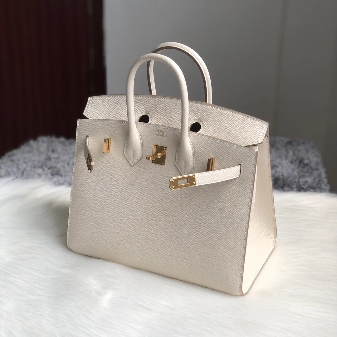 愛馬仕2020年 Y刻 臺南市安南區 外縫 鉑金包 Hermes Birkin 25cm 10 Craie 奶昔白