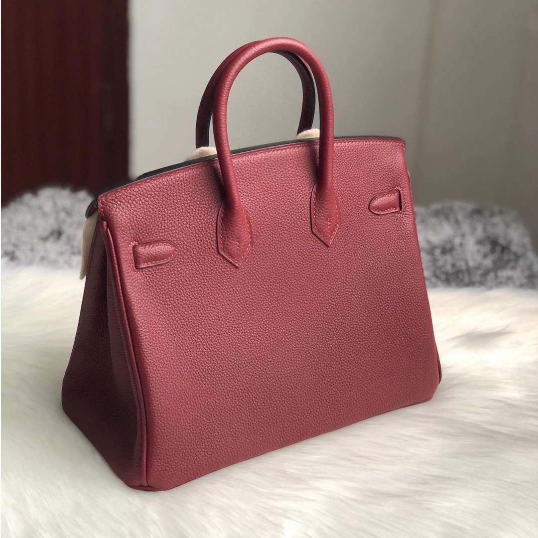 Hermes Birkin 35 Bag CC55 Rouge H Togo GHW