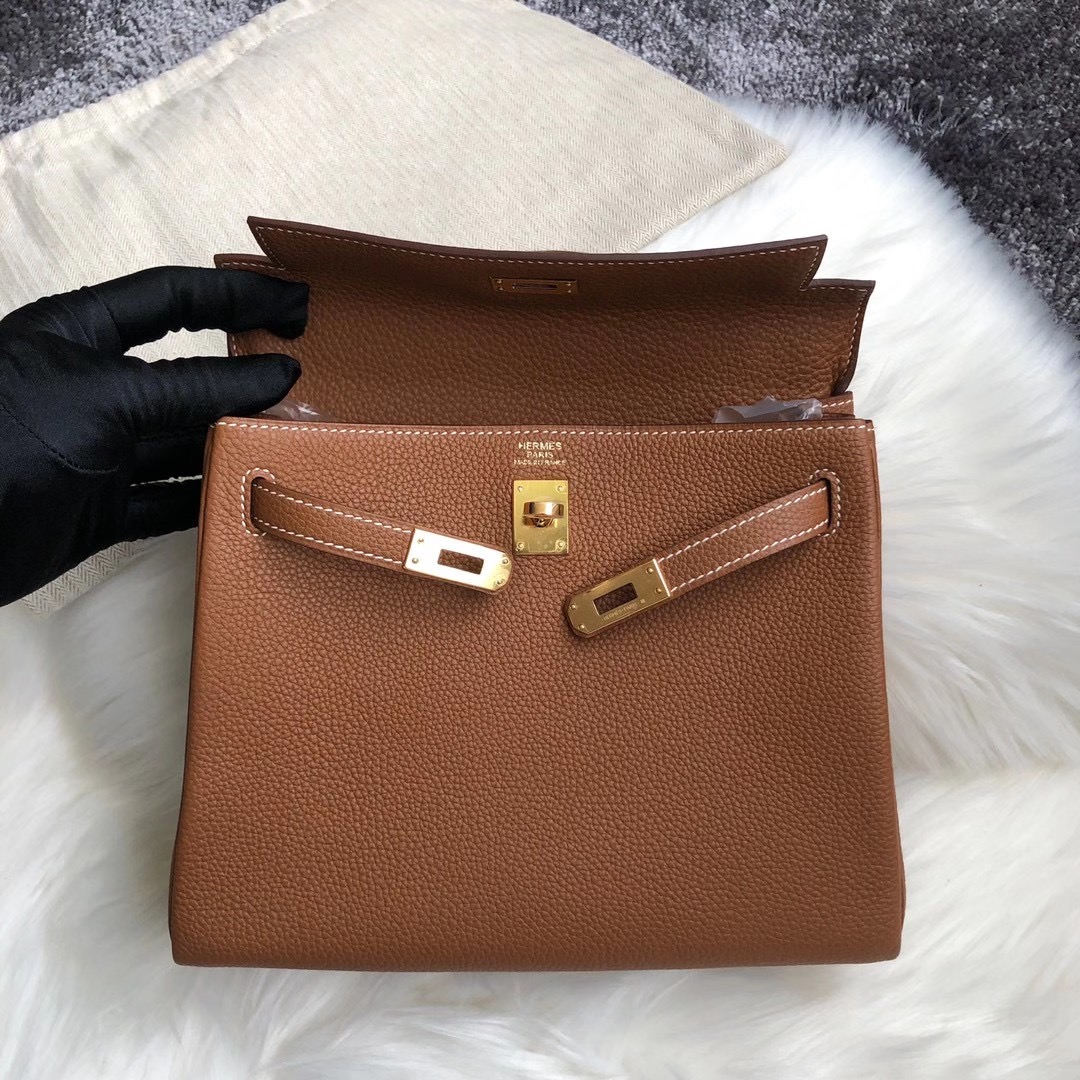 臺灣新北市五股區 愛馬仕凱莉包 Hermes Kelly 25cm togo CC37 Gold 金棕色