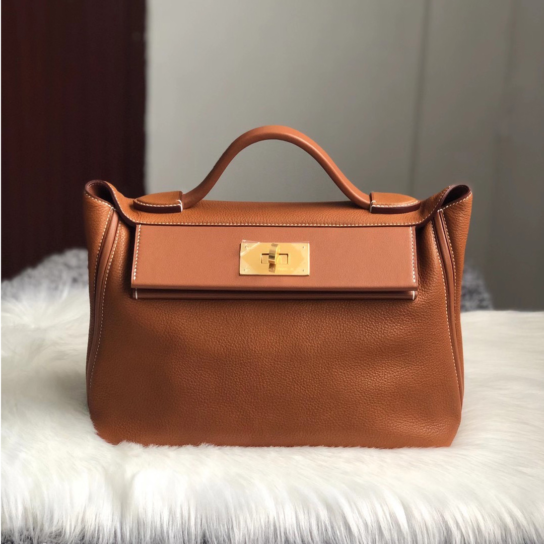 臺灣臺中市大安區 Hermes Kelly 24/24 Barenia Foubourg Swift CC34 Fauve