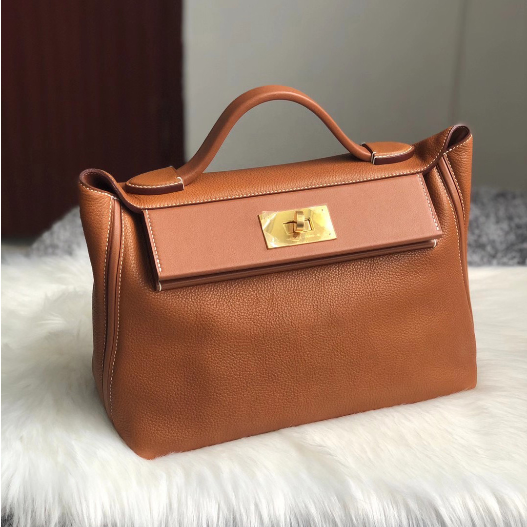 臺灣臺中市大安區 Hermes Kelly 24/24 Barenia Foubourg Swift CC34 Fauve