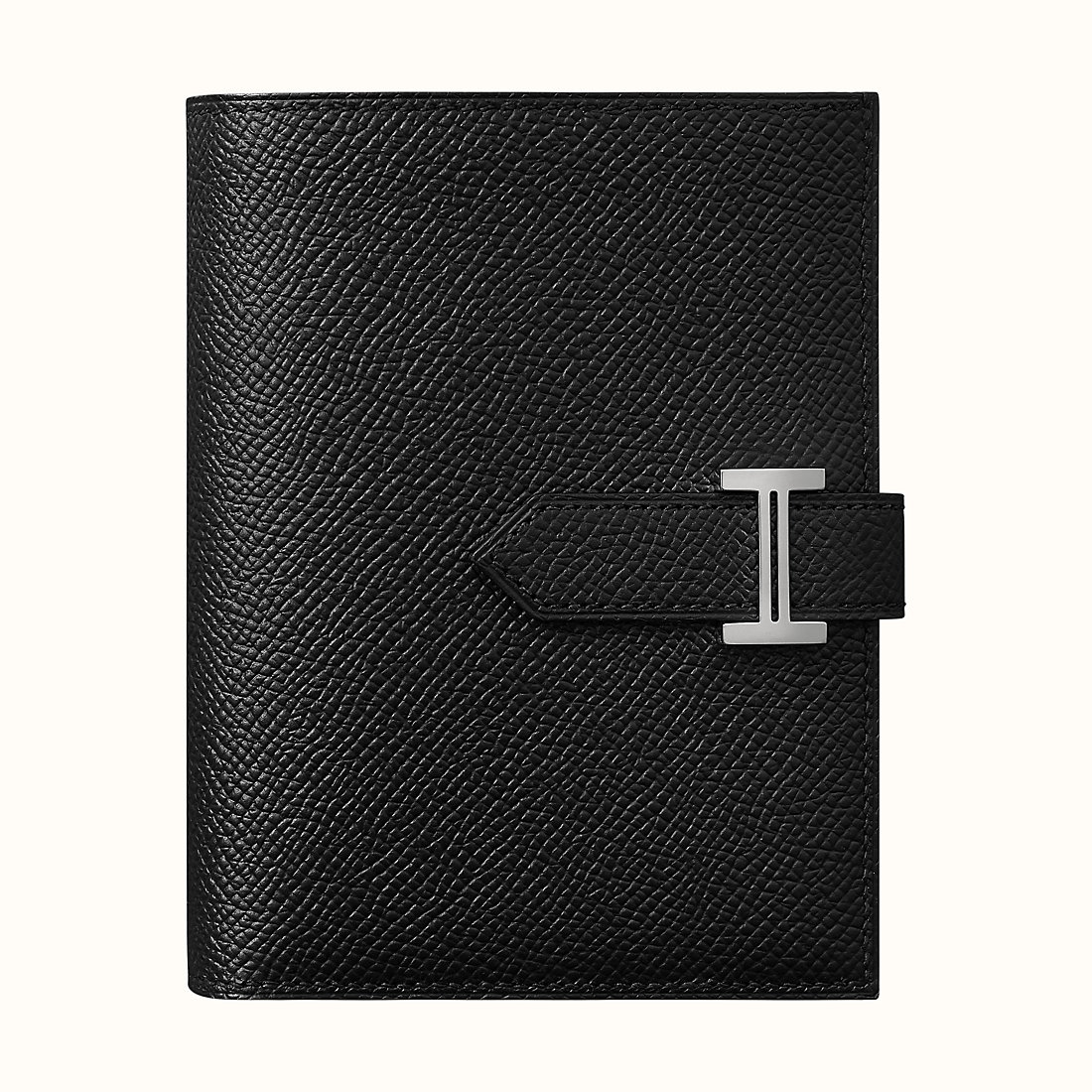 Hermes Bearn Compact wallet CK89 Noir Epsom calfskin