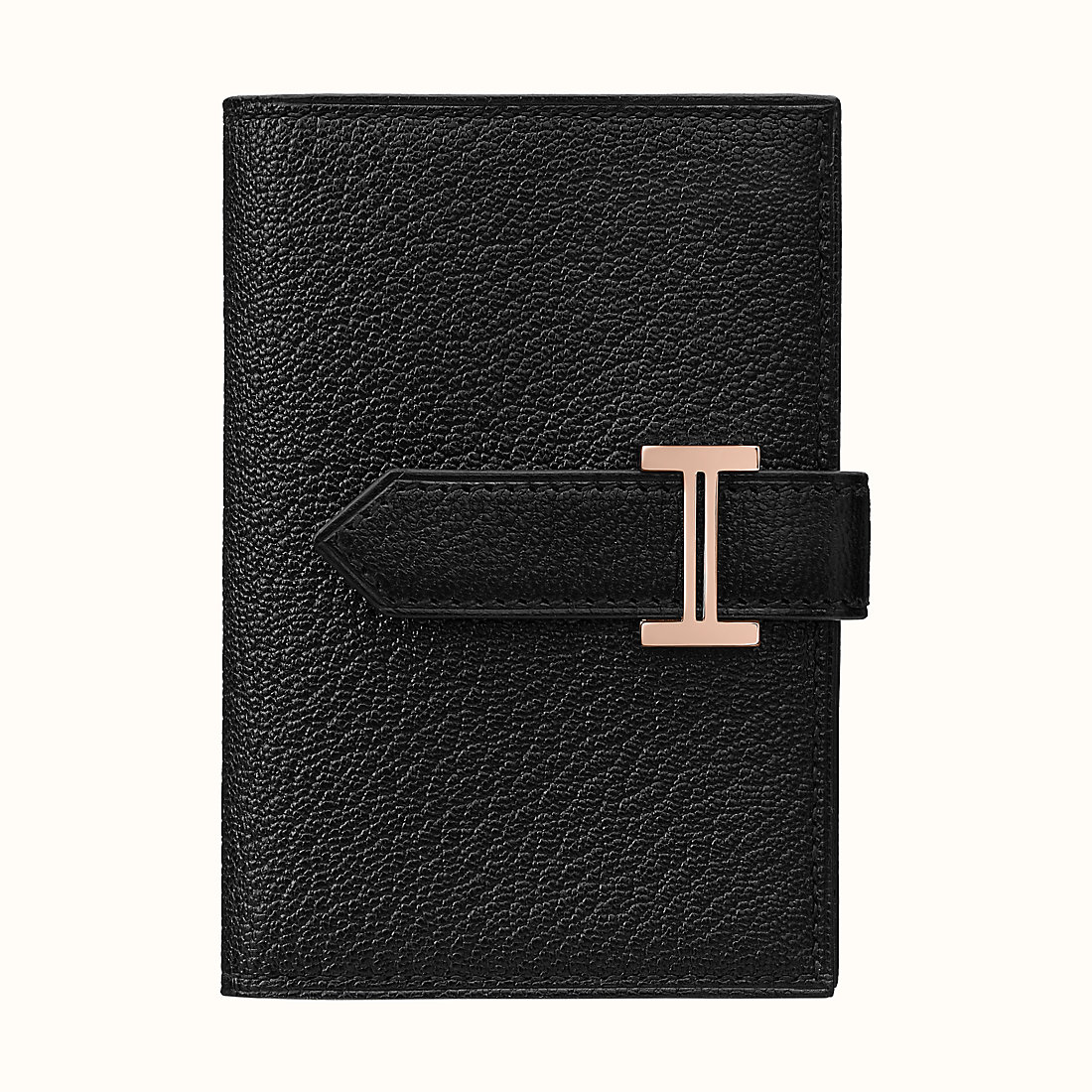 Hermes Bearn Mini Wallet Chevre Mysore 89 Noir 黑色 玫瑰金扣 迷你錢包