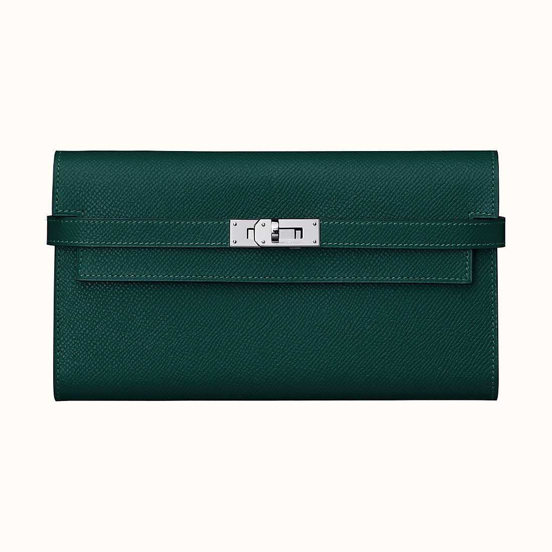 Hermes Portafoglio Kelly Classique CK6O Vert Cyprès Epsom