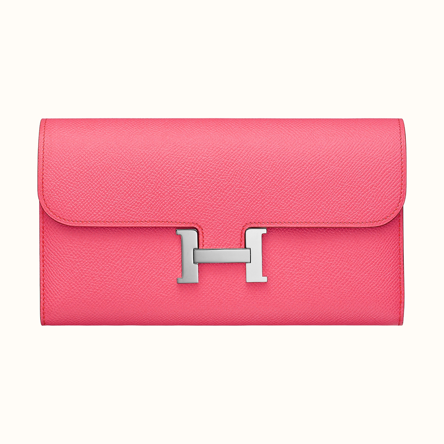 Hong Kong Hermes Constance long wallet 8W Rose Azalée 新唇膏粉