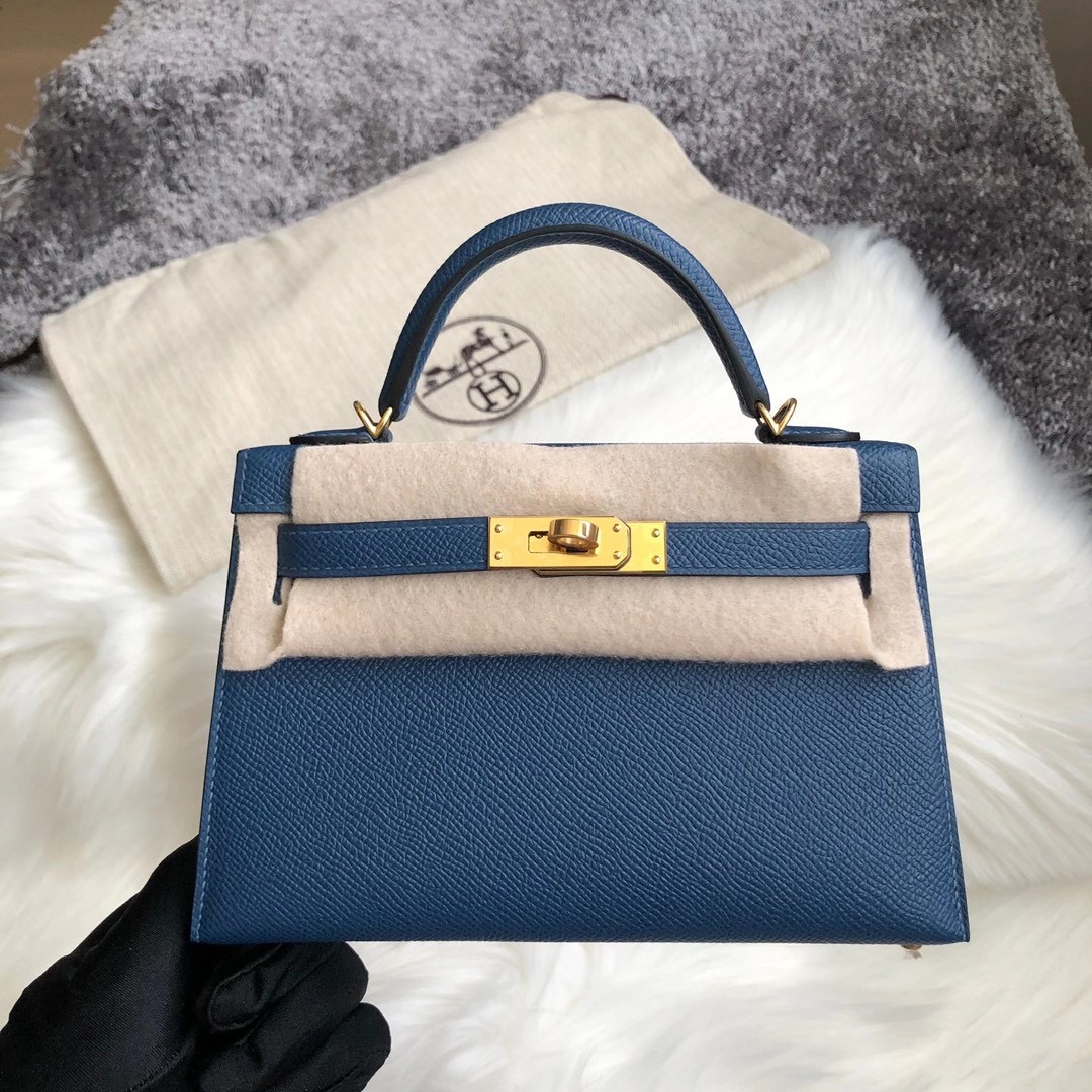 Shatin District, Hong Kong Hermes Kelly Mini II mini Epsom 7R azur 霧霾藍