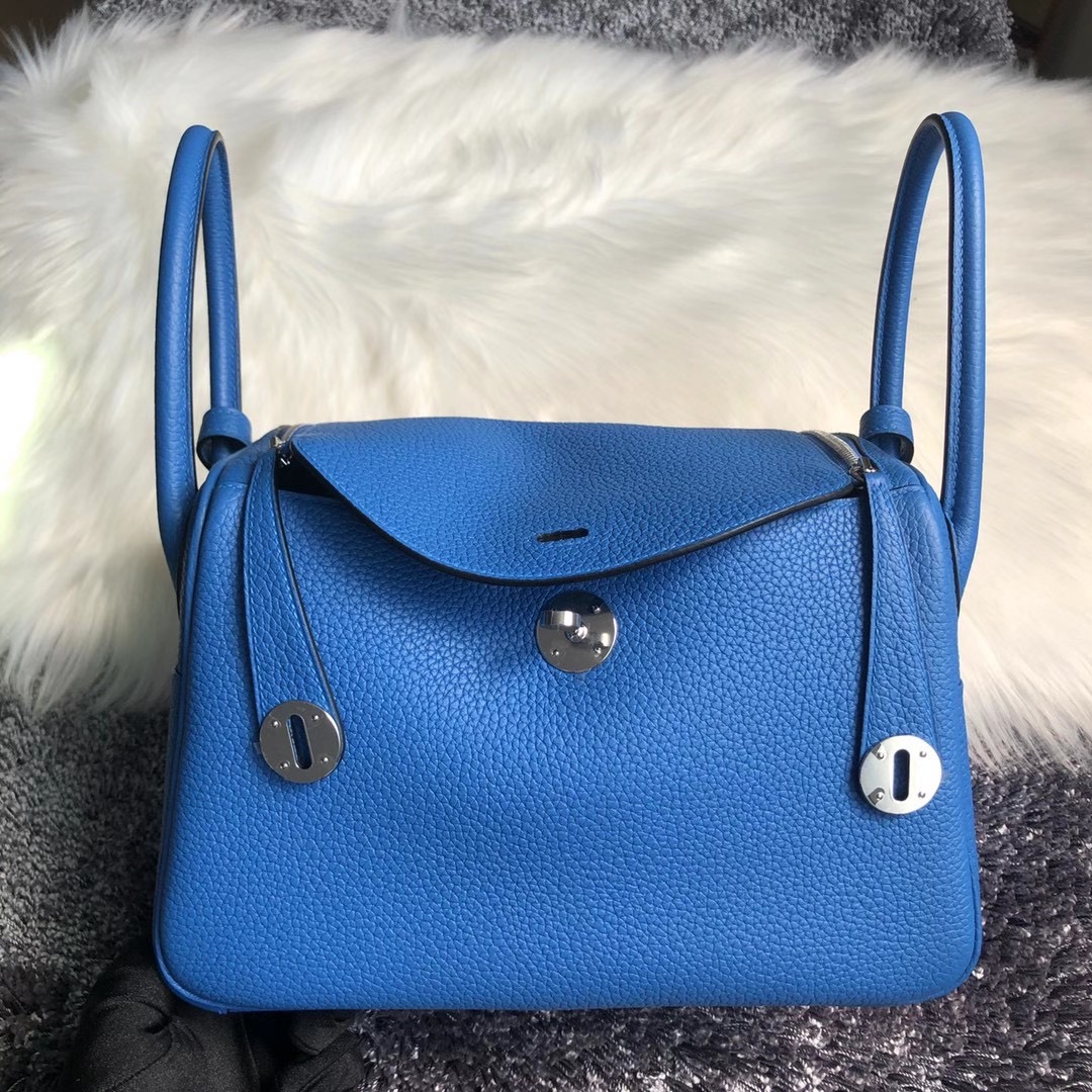 Hong Kong South Hermes Lindy 26cm Clemence B3 Blue Zanzibar